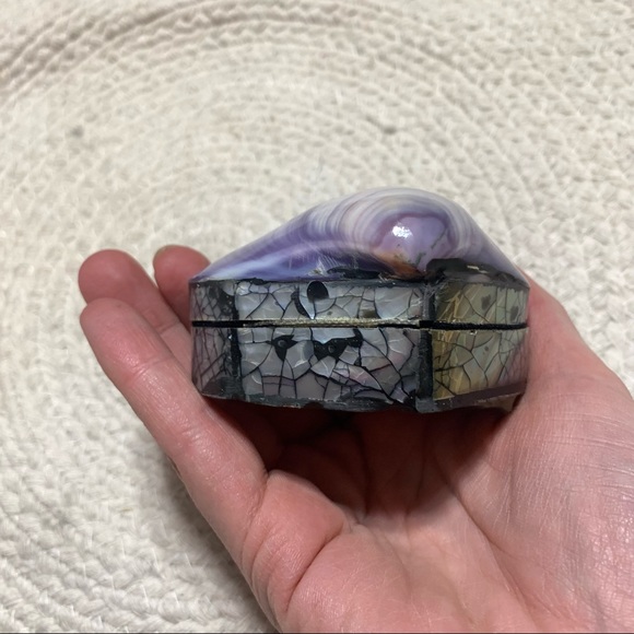 Purple Shell Jewelry Trinket Container - Picture 10 of 12